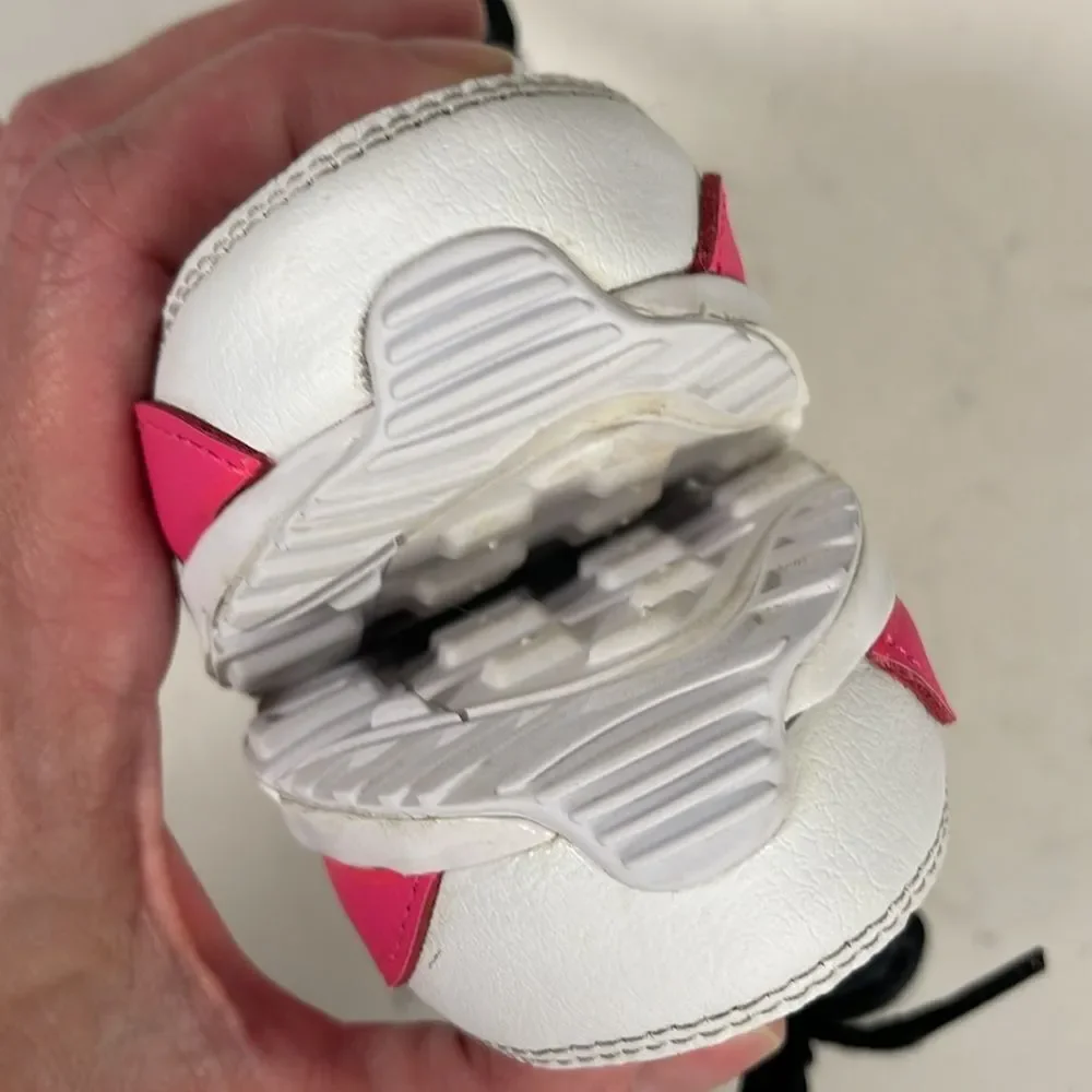 NIKE Air Max 90 Laser Orange Hyper Pink TD Toddler Size 7C White Gray DM8688-100